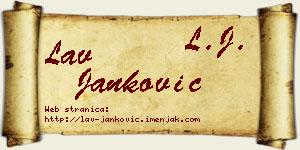 Lav Janković vizit kartica